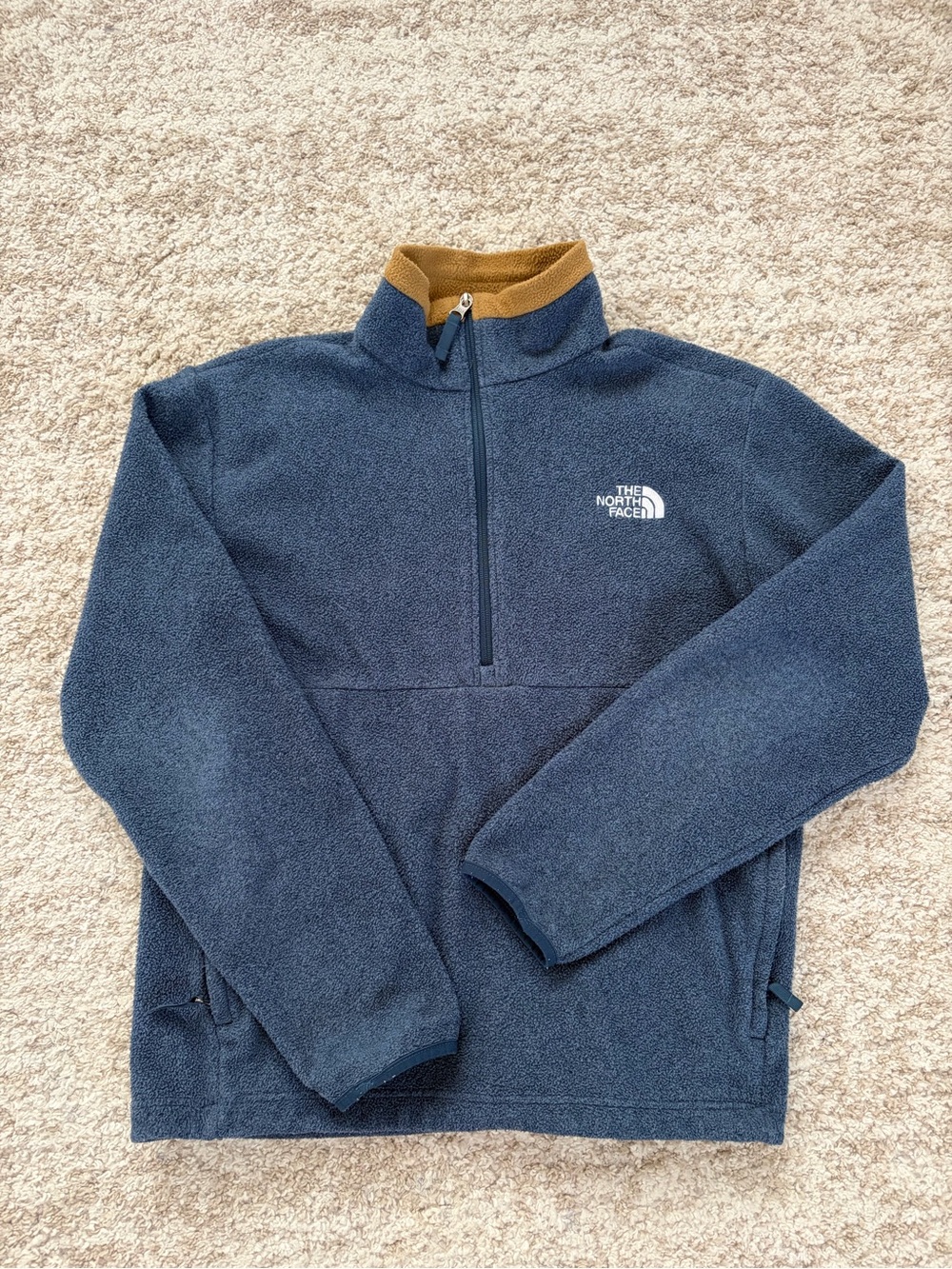 The North Face Mens Campbell 1/2 Zip Fleece Pullover Top Size Small